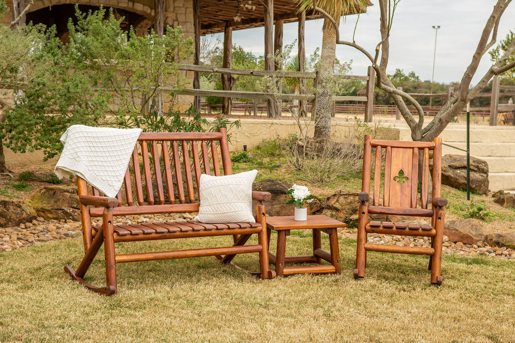 Amber-Log Double Porch Rocker - For Pickup ONLY (Excluding Wholesale ...