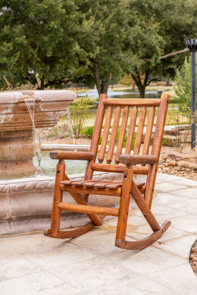 Amber-Log Porch Rocker – Leigh Country