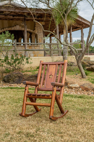 Amber-Log Star Porch Rocker - Porch Rocker