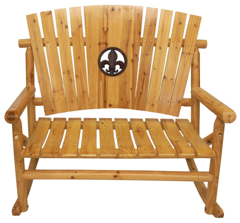Aspen Fleur-de-lis Medallion Double Rocker - Double Rocker