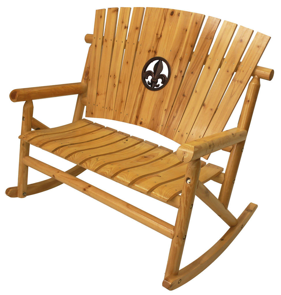 Aspen Fleur-de-lis Medallion Double Rocker - Double Rocker