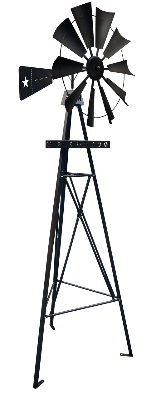 Black Texas Flag Windmill - For Pickup ONLY (Excluding Wholesale