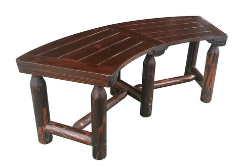 Char-Log Curved Bench - Curved Bench