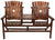 Char-Log Double Chair with Tray - Double Chair