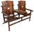 Char-Log Double Chair with Tray - Double Chair
