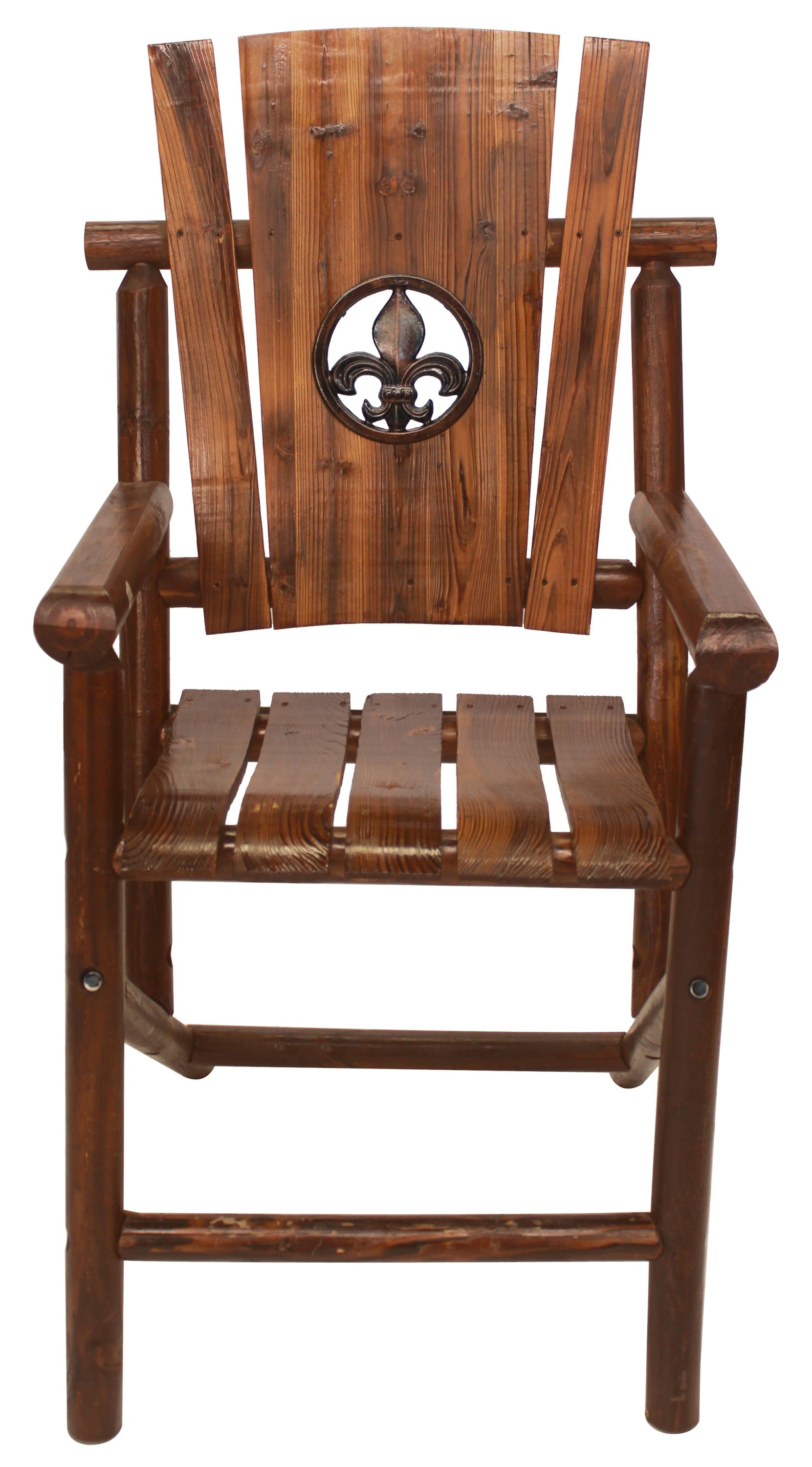 Char Log Fleur de lis Bar Arm Chair Leigh Country Char Log Fleur de lis Bar Arm Chair Leigh Country