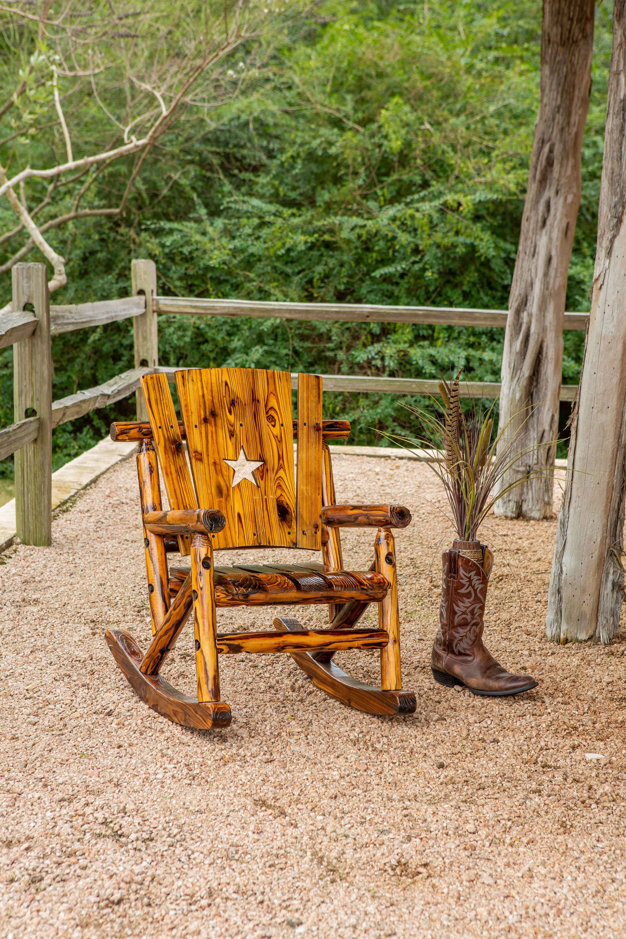 Rustic Style Rocking Chairs Rustic Wooden Rocking Chair