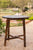 Char-Log Slatted Round Bar Table - Table