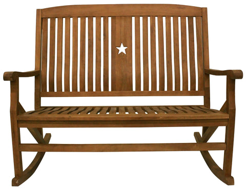Classic Teak Bench Star Rocker - Rocker Bench
