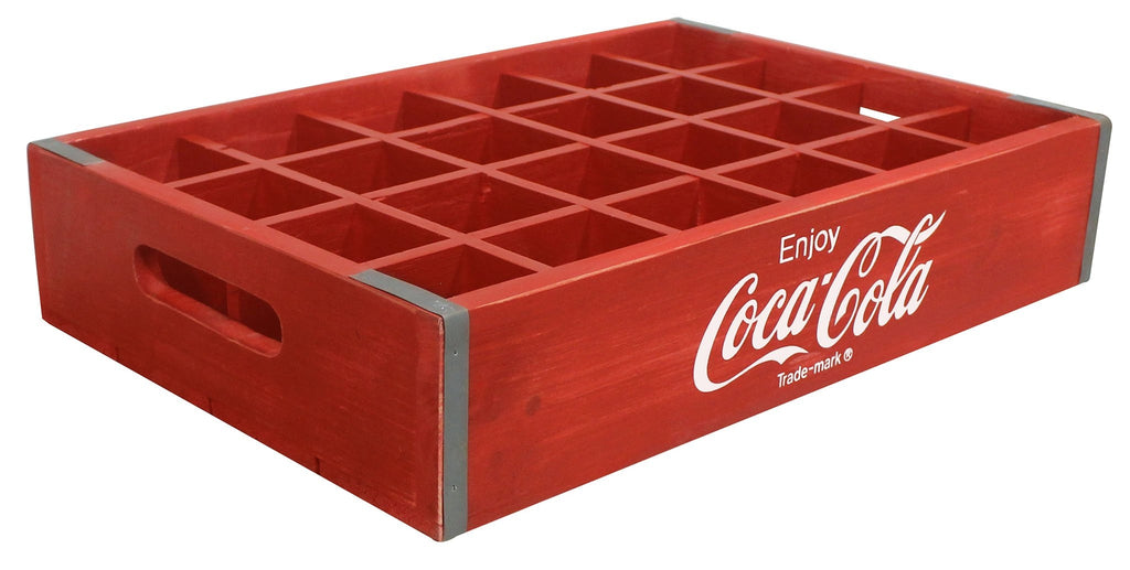 Coca-Cola® Vintage Wooden Crate with Cubbies - Decor