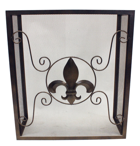 Fleur-de-lis Fireplace Screen - Fireplace Screen