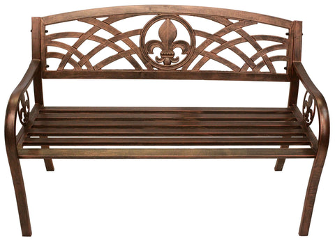 Fleur-de-lis Metal Bench - Metal Bench