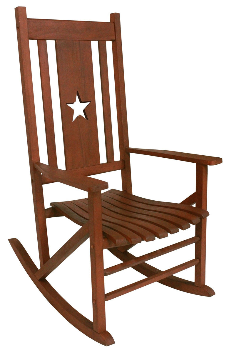 Texas Star Rocker Heartland Natural Star Classic Porch Rocker – Leigh Country