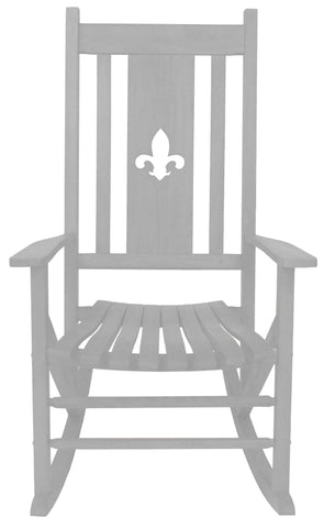 Heartland White Fleur de Lis Classic Rocker - Rocker