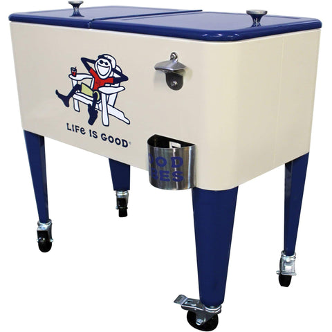 60QT. Rolling Life is Good Cooler - Jake Blue/Cream - Cooler