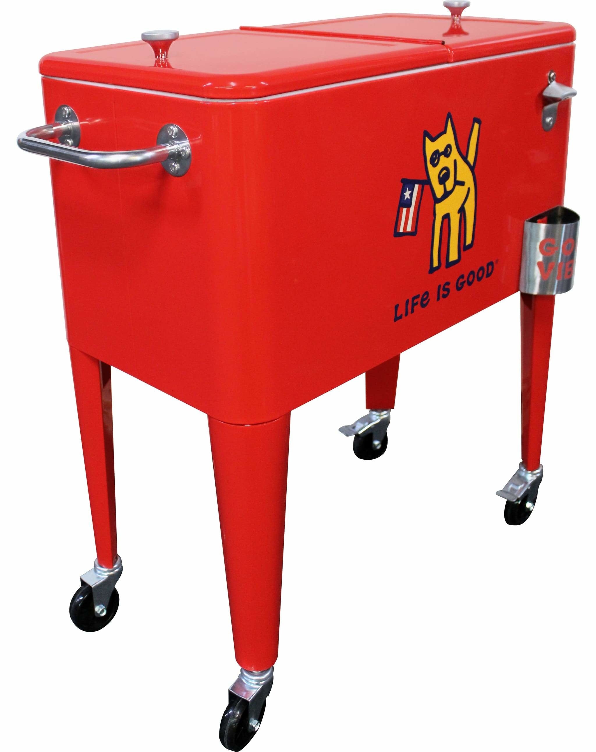 Life is Good® 60qt. Rolling Cooler - Rocket w/Flag – Leigh Country