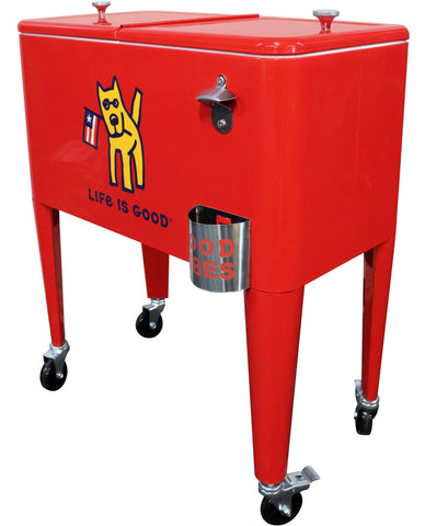Life is Good® 60qt. Rolling Cooler - Rocket w/Flag - Cooler