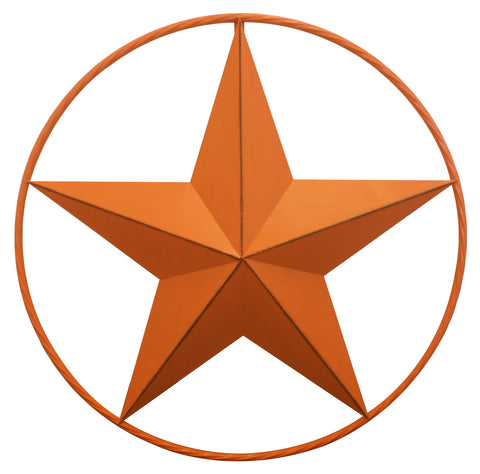Orange Star with Ring Wall Décor - Decor