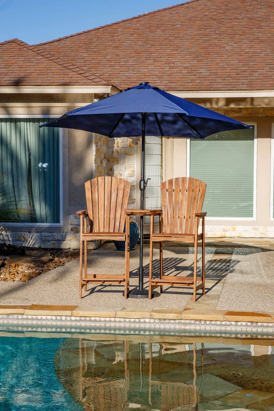 bright blue patio umbrella Patio Umbrella LED Light Blue 9ft. – LEIGH COUNTRY