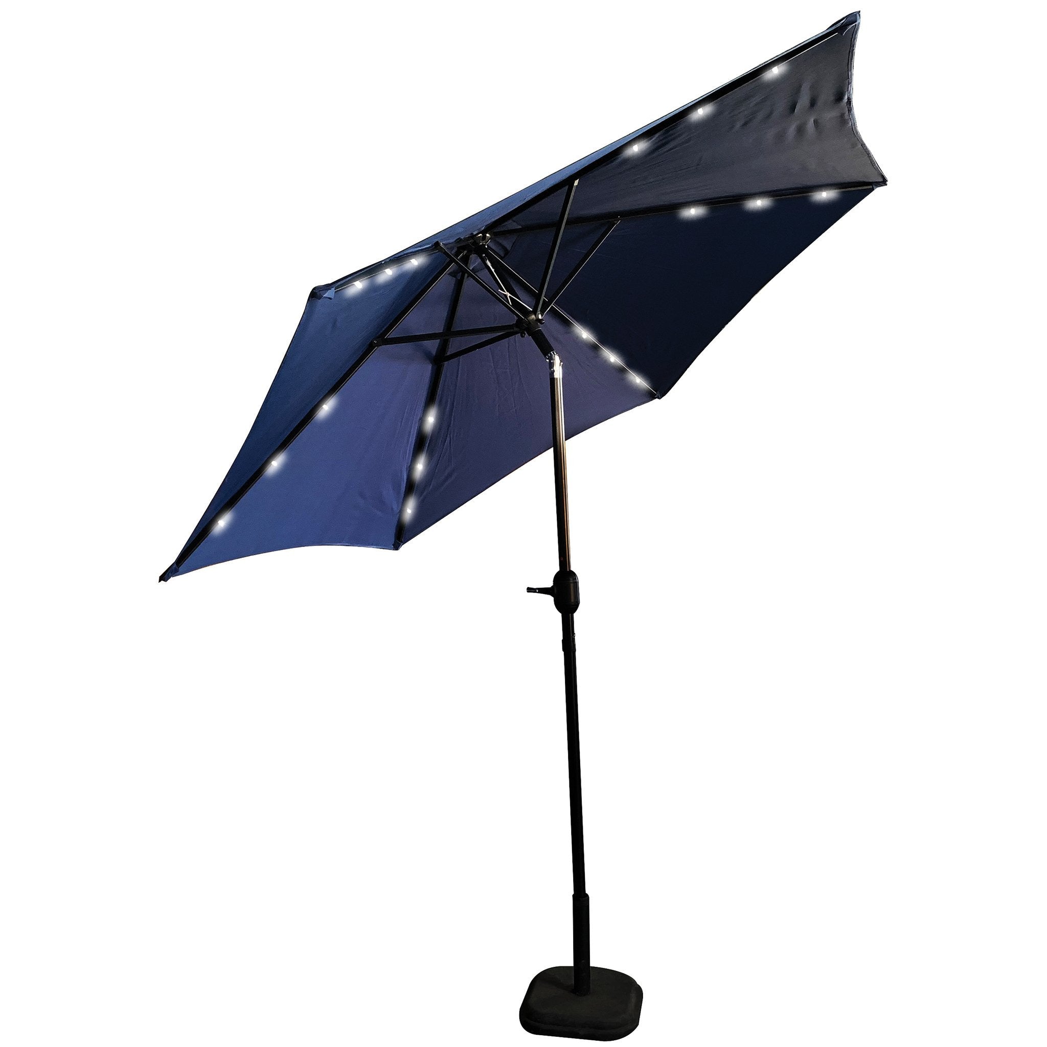 bright blue patio umbrella Patio Umbrella LED Light Blue 9ft. – LEIGH COUNTRY