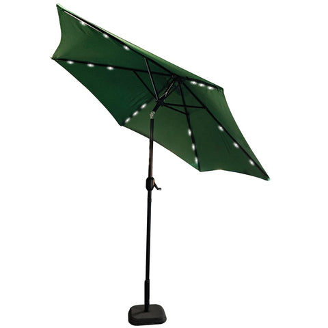 PATIO UMBRELLA LED LIGHT 9FT. GREEN - umbrellas