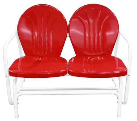 Retro Double Glider Red & White - Glider