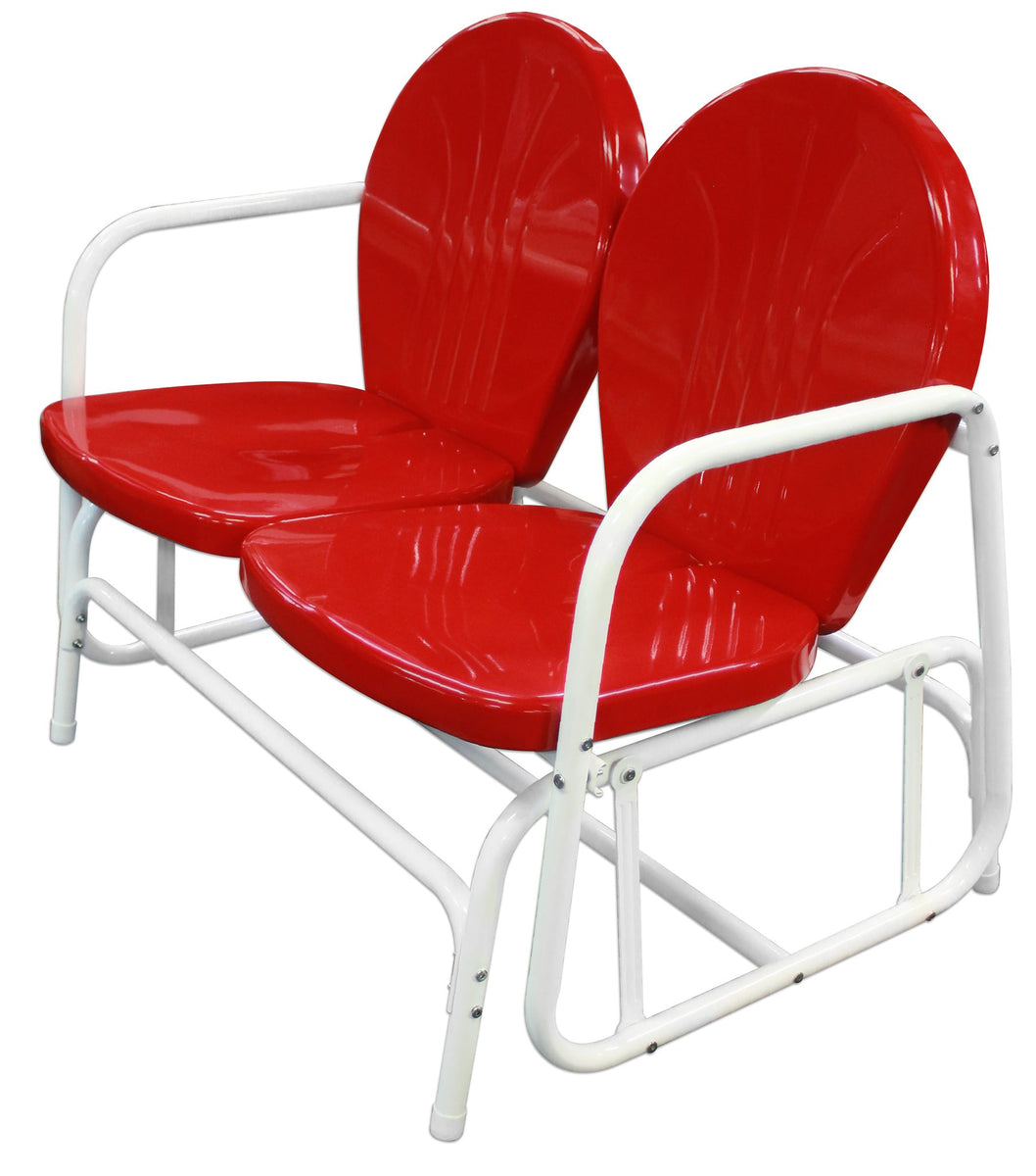 Retro Double Glider Red & White Leigh Country
