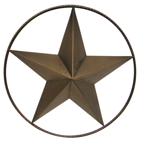 Ringed Bronze Star Wall Décor - 23 - Decor
