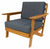 Rustic Sofa Armchair with Cushions - Chair