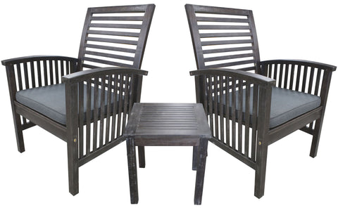 Sequoia Greywash 3 Piece Conversation Set - Set
