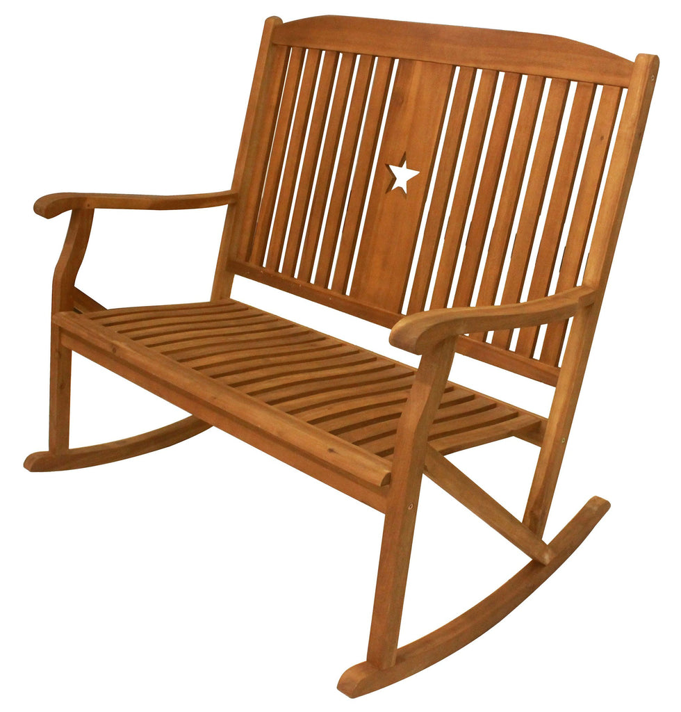 Sequoia Bench Rocker w Star - Rocker Bench
