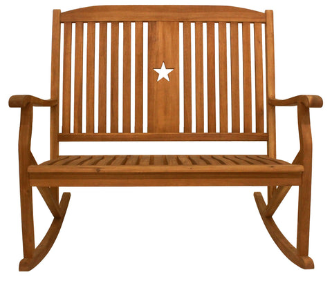 Sequoia Bench Rocker w Star - Rocker Bench
