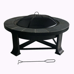 テーブル・チェア・ハンモック COMMA NINE LANDS Fire Place Table WOOD slate-fire-pit-table-