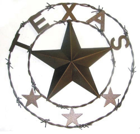 Texas Barbwire Barn Star - Decor