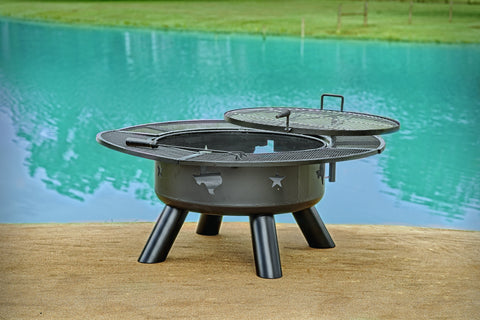 Texas Map Fire Pit with Grates - Fire Pit