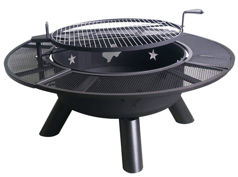 Texas Map Fire Pit with Grates - Fire Pit