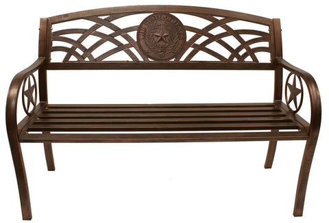 Texas State Seal Garden Bench - Garden Bench