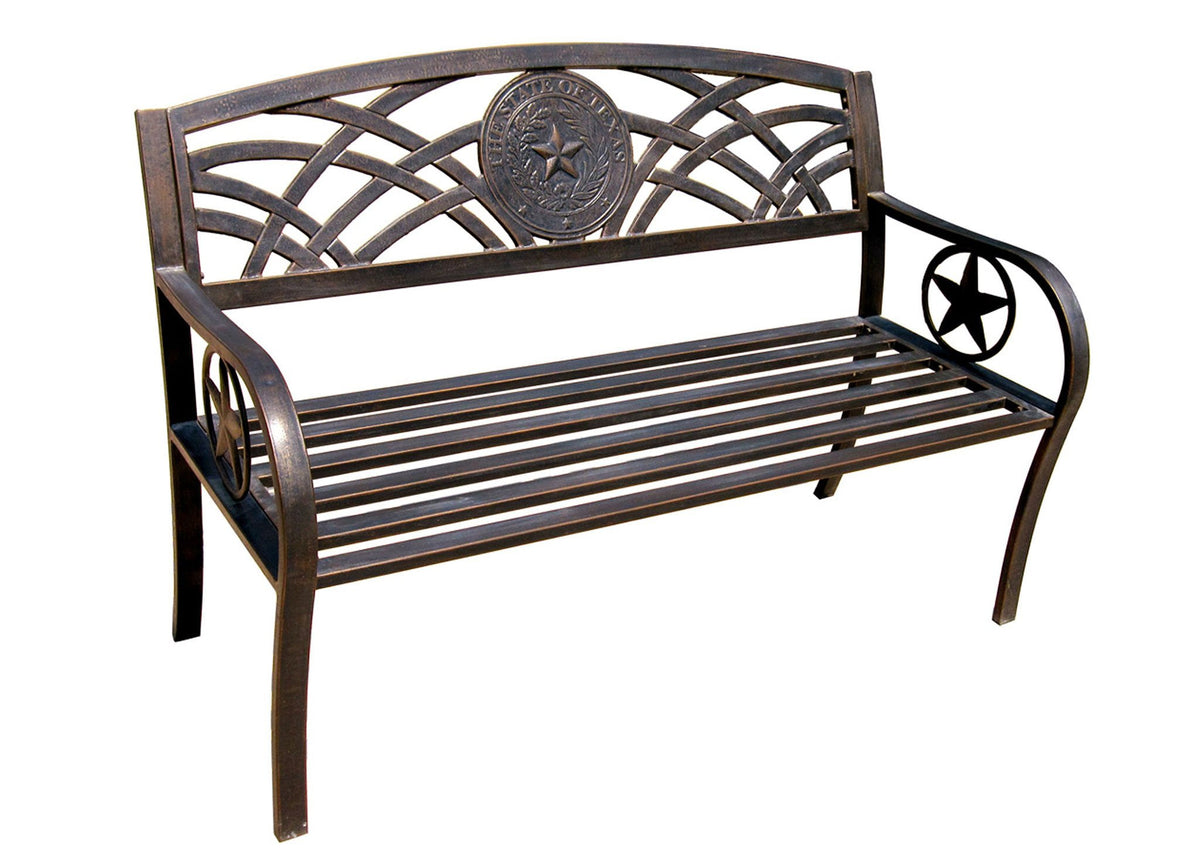 Texas State Seal Garden Bench – LEIGH COUNTRY