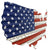 USA Flag Map Corrugated Metal Art - Large - Decor